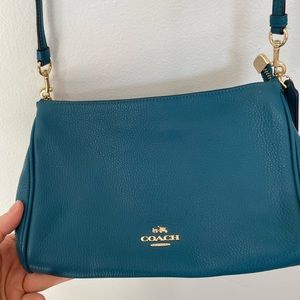 COACH brand new, never used teal crossbody bag.